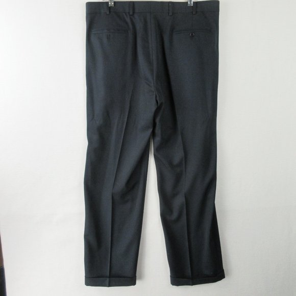 Brooks Brothers 1818 Madison Wool Pants Size 38x32 Midnight Blue - Picture 2 of 9